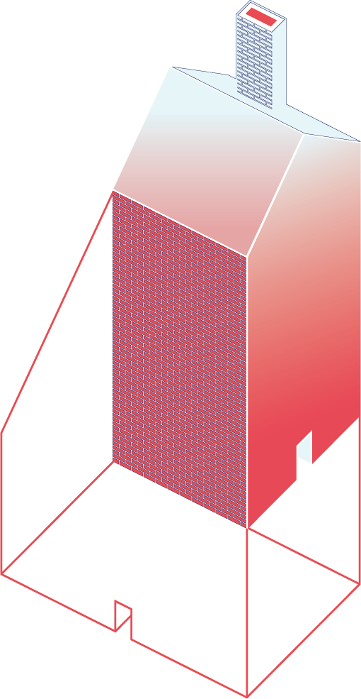 Illustration depicting two bound structures