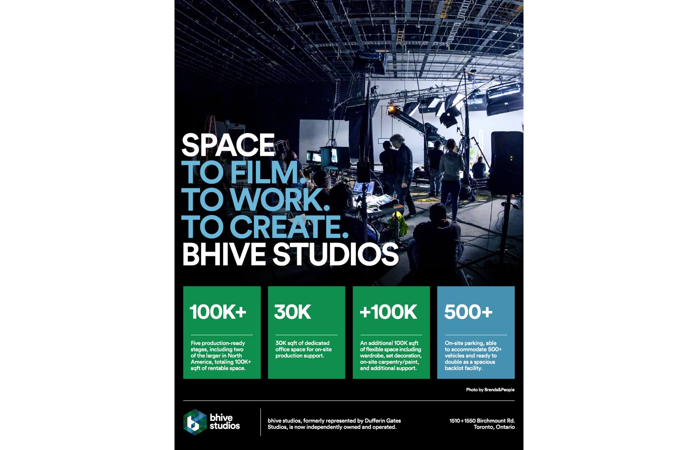 Bhive Studios front brochure cover