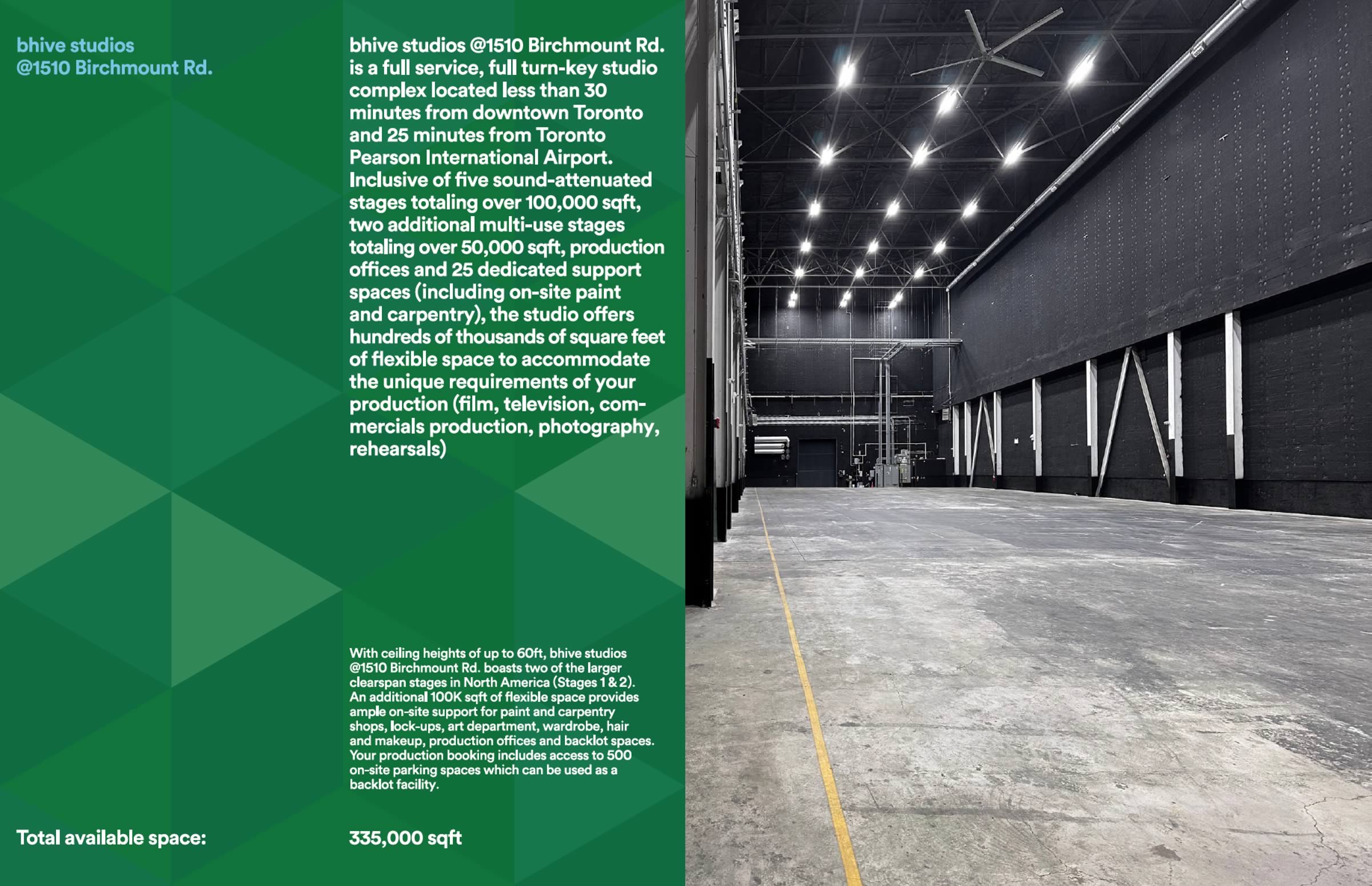 Bhive Studios brochure interior