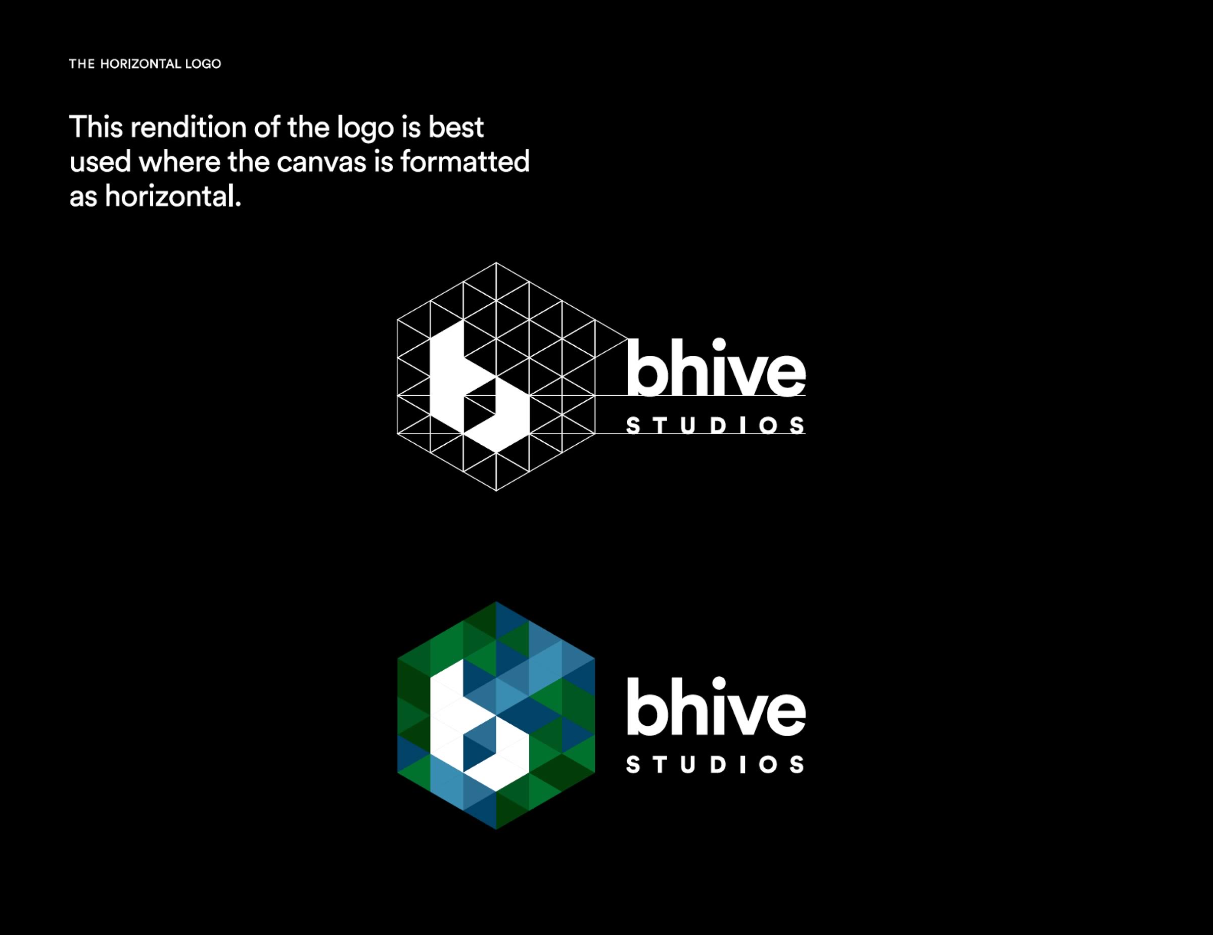 Bhive Studios brand guidelines interior page