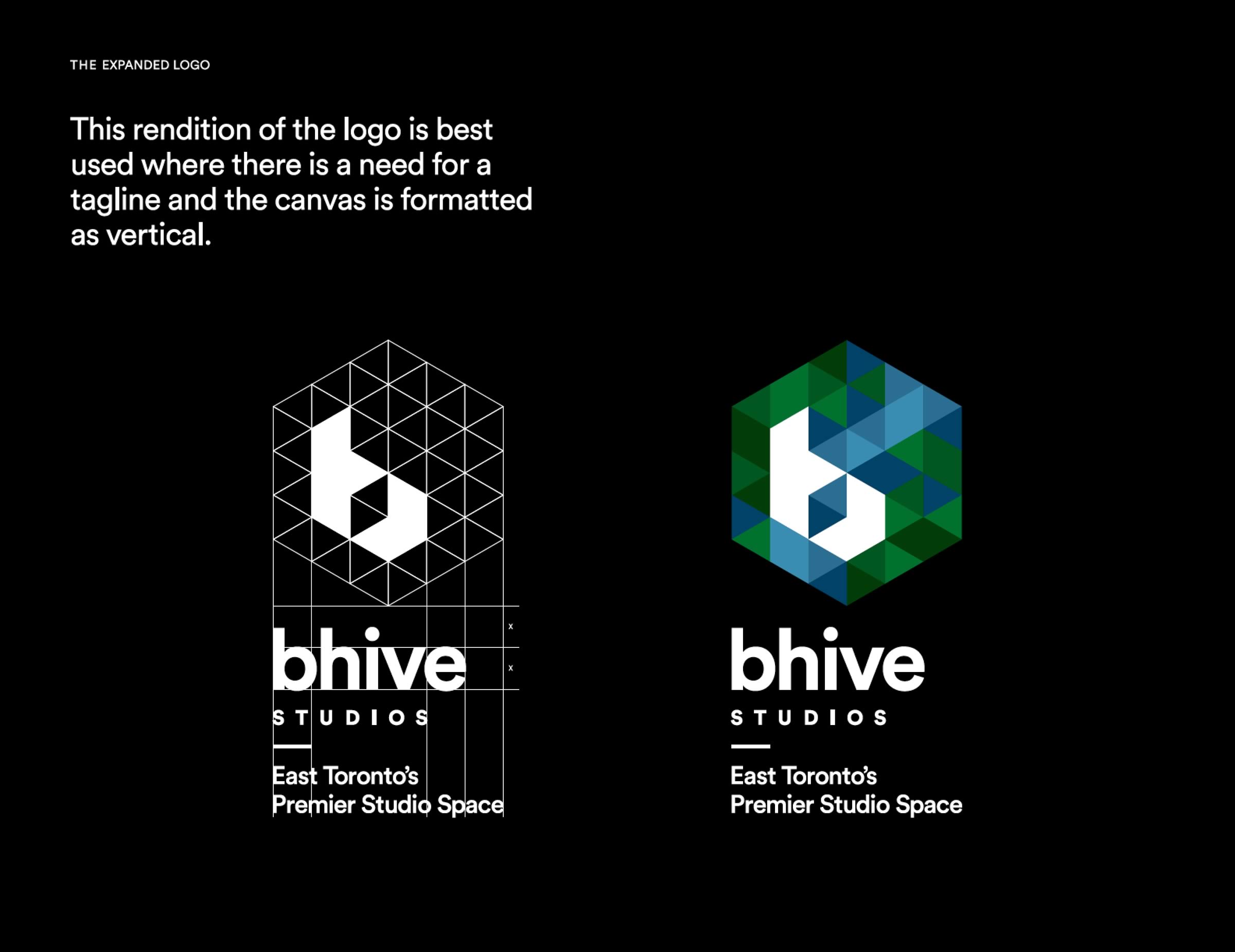 Bhive Studios brand guidelines interior page