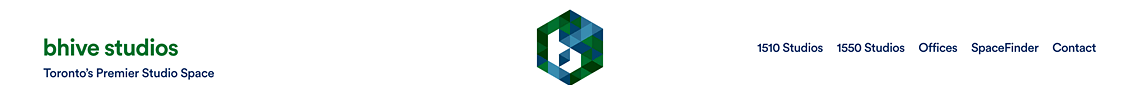 Bhive Studios website header and navigation