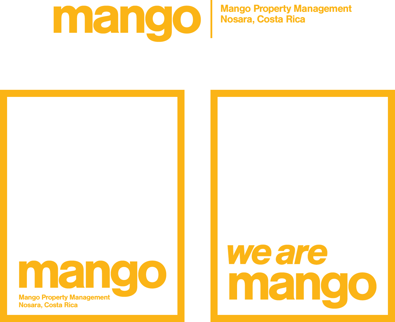 Mango Property Management wordmark variations