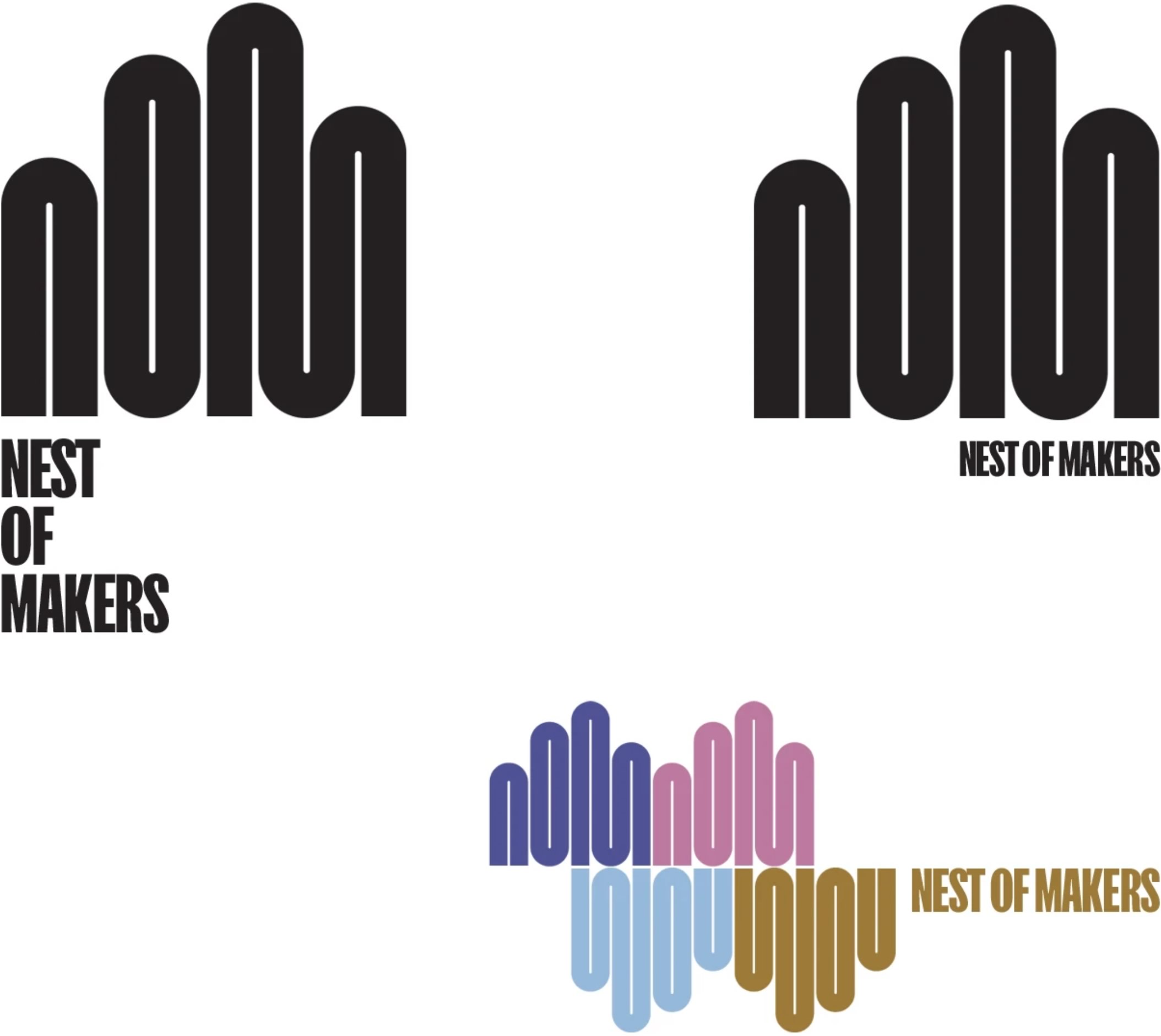 Nest of Makers logo variations