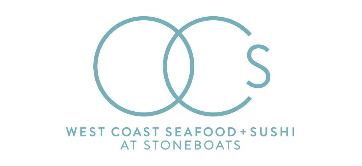 The OC’s West Coast Seafood + Sushi (at Stoneboats) wordmark