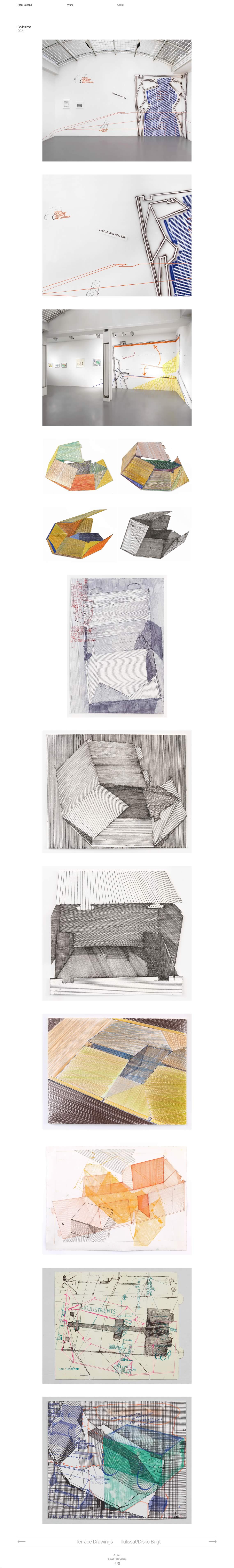 Capture of the full 'Colissimo' site portfolio page