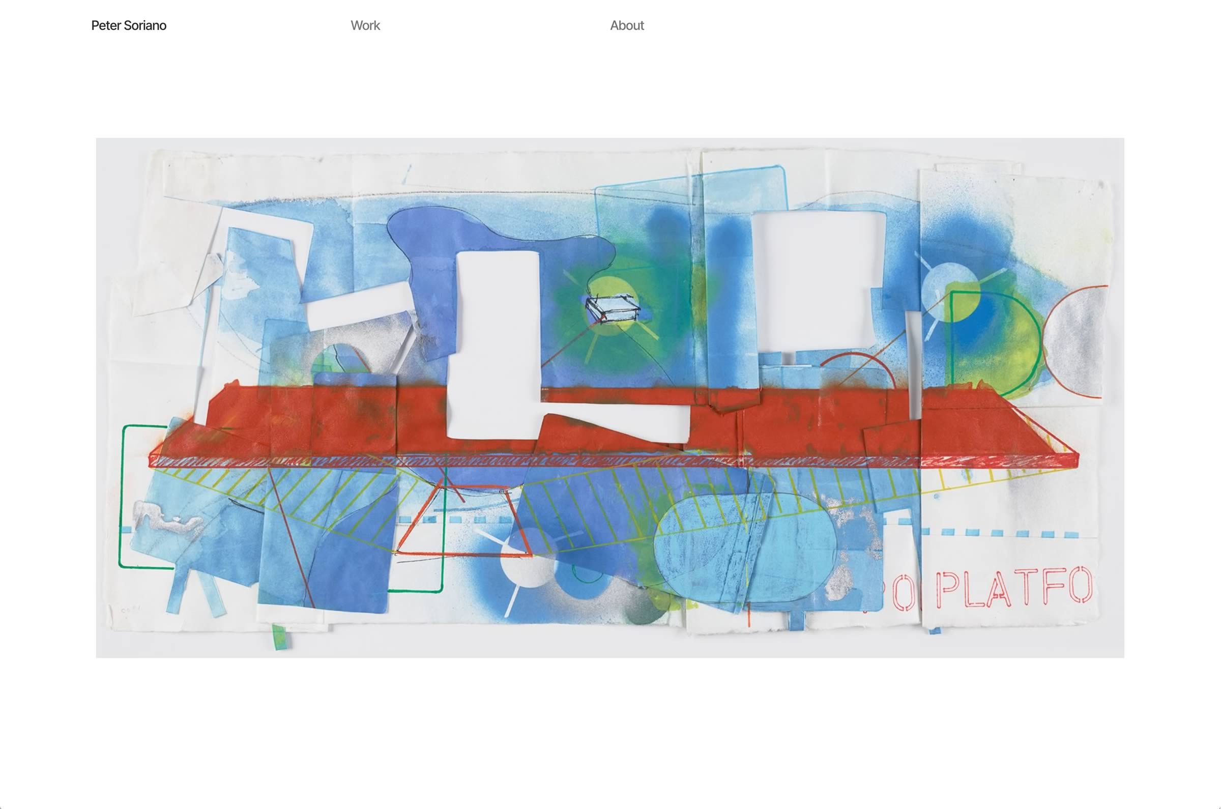Capture of the Peter Soriano homepage