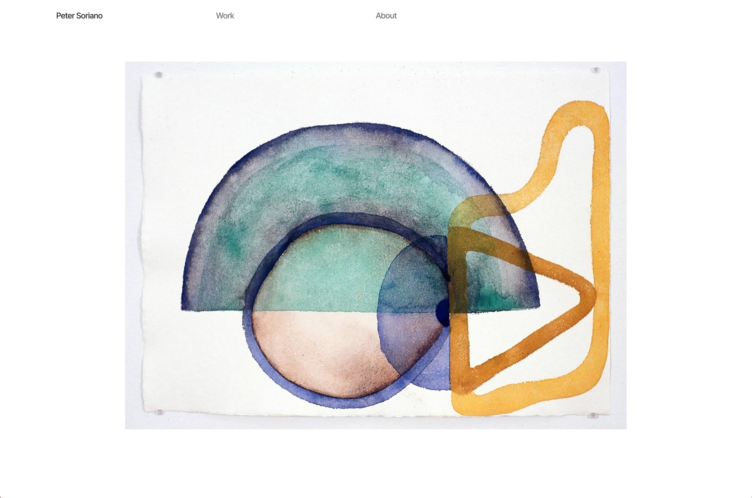Capture of the Peter Soriano homepage
