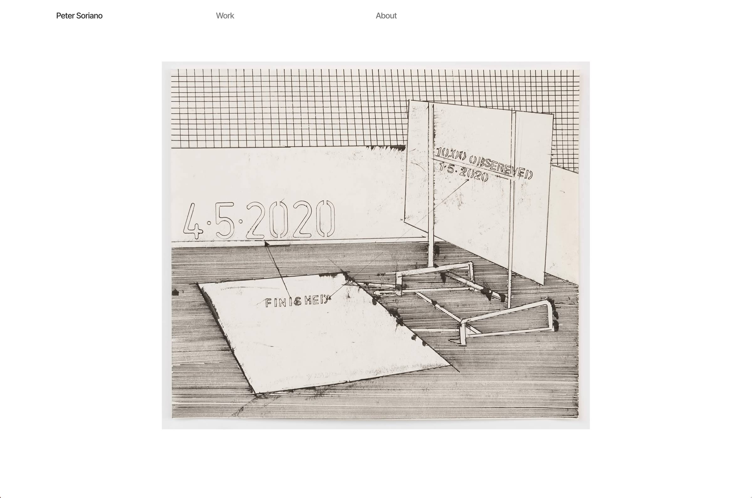 Capture of the Peter Soriano homepage