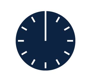 Capture of an icon design representing 'time (one hour)'
