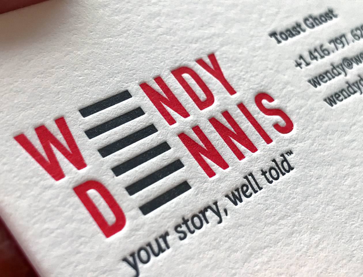 Photograph of Wendy Dennis’ business card