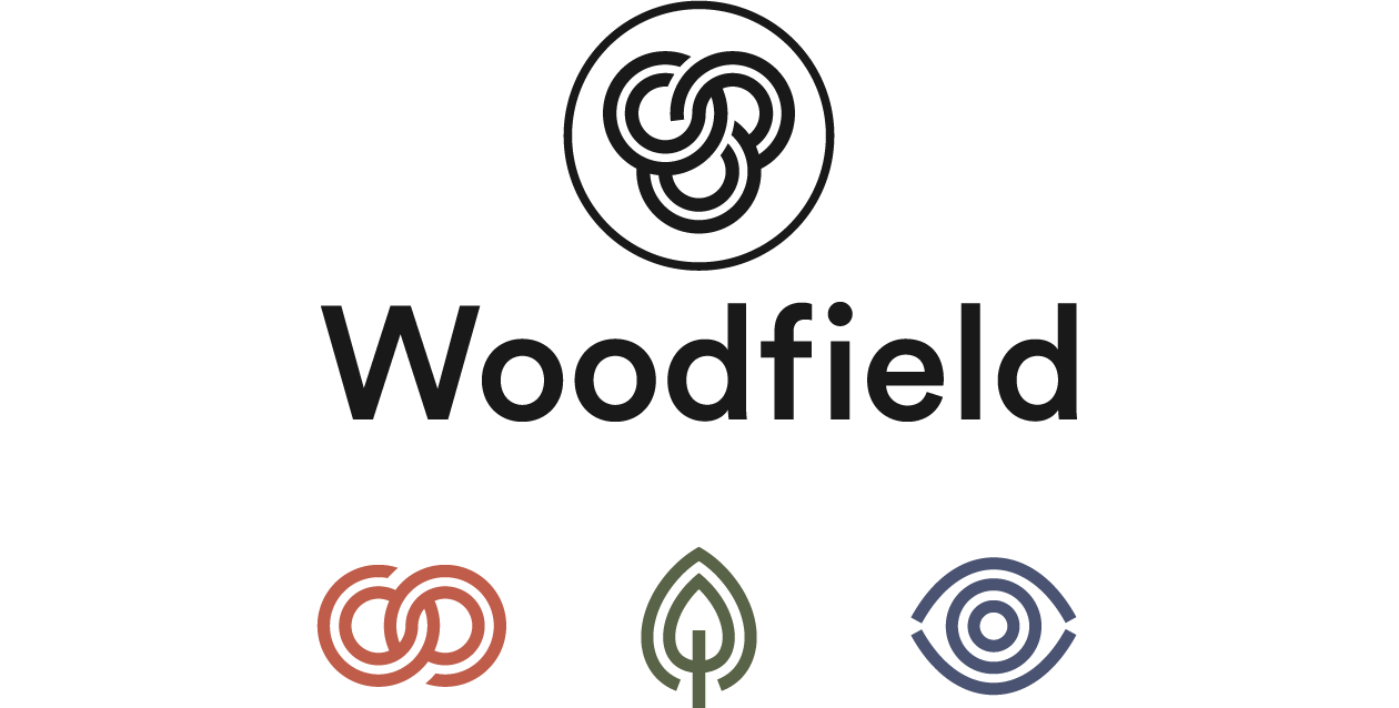 The Woodfield brandmark and identity system